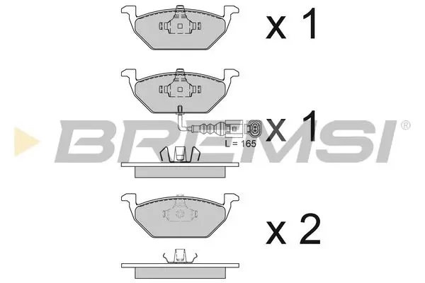 FRONT BARKE PAD - BP2848, 1K0698151A , 1K0698151F , 1K0698151K , 8Z0698151A, JZW698151 , JZZ698151AA  , 8E0098301S , 1J0698151E  , 1J0698151D , 1J0698151F , 1J0698151G