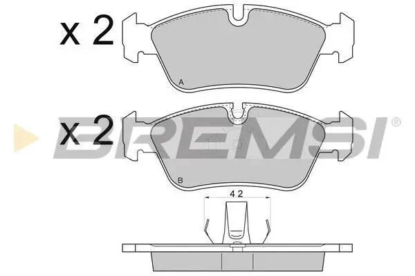 FRONT BRAKE PAD - BP2745, 34111164737, 34111165556, 34211160356, 34212157575, 34111160356, 34111160357, 34111160532, 34111161437, 34111161445, 34111161446, 34111163850, 34111164498, 34111164500, 34111165555, 34111165557, 34116752731, 34116752482, 34116756128