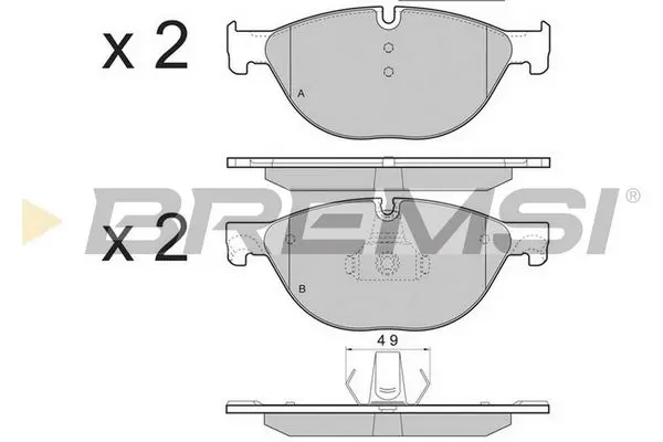 FRONT BRAKE PAD - BP3451CE, 34116851269, 34116793021, 34116775322, 34116775318, 34112449268, BP3451CE(BREMSI ), 34116851269(BMW), 34116793021(BMW), 34116775322(BMW), 34116775318(BMW), 34112449268(BMW)