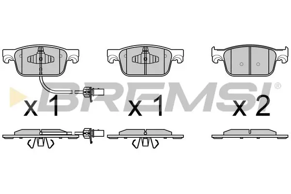 FRONT BRAKE PAD - BP3761, 8W0698151AA , 8W0698151AB , 8W0698151AF , 8W0698151AG , 8W0698151J , 8W0698151K , 8W0698151Q