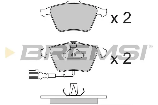 FRONT BRAKE PAD - BP3741, 8J0698151A, 8J0698151F, 8P0698151, 8P0698151A