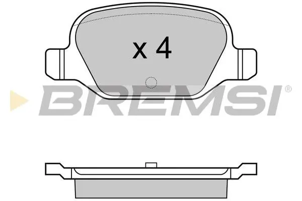 REAR BRAKE PAD - BP2974, 71752988, 77363445, 77364024, 77364961, 9948417, 9949335, 1618111480, 71770084, 77362270, 9943535