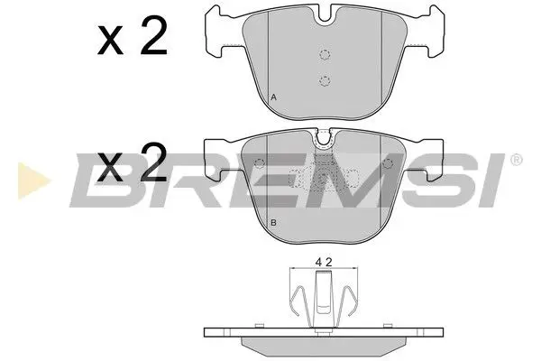 REAR BRAKE PAD - BP3448, 34212449286, 34216775342, 34216790966, 34216793025