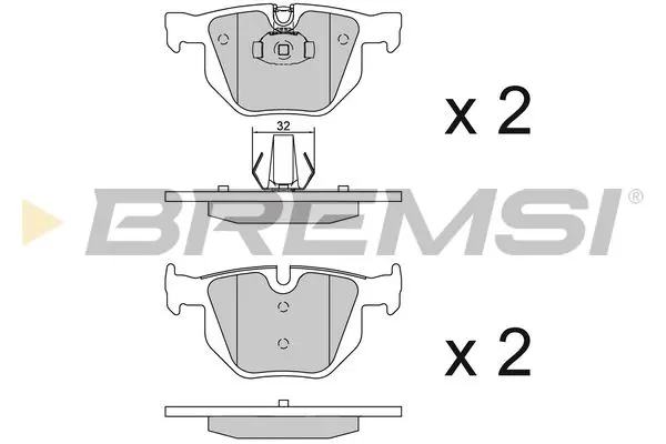REAR BRAKE PAD - BP3102, 34216753850, 34216758870, 34216761285, 34216776937, 34216857108, 34216868497, 34212413040, 34212413041, 34216776937(BMW), 34216753852
