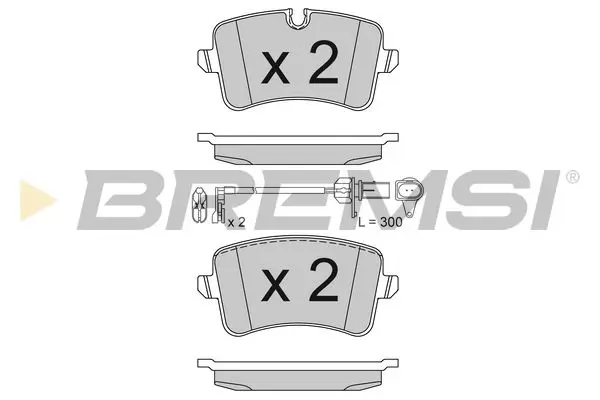 REAR BRAKE PAD - BP3493, 4G0698451, 4G0698451B, 4G0698451C, 4G0698451H, 4G0698451J, 4H0698451A, 95B698451E, 9A769845100, 4G0698451A, 8K0698451B